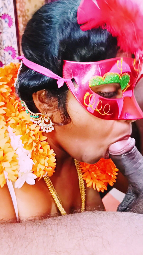 Indian wife and husband blow job, Telugu dirty talks.