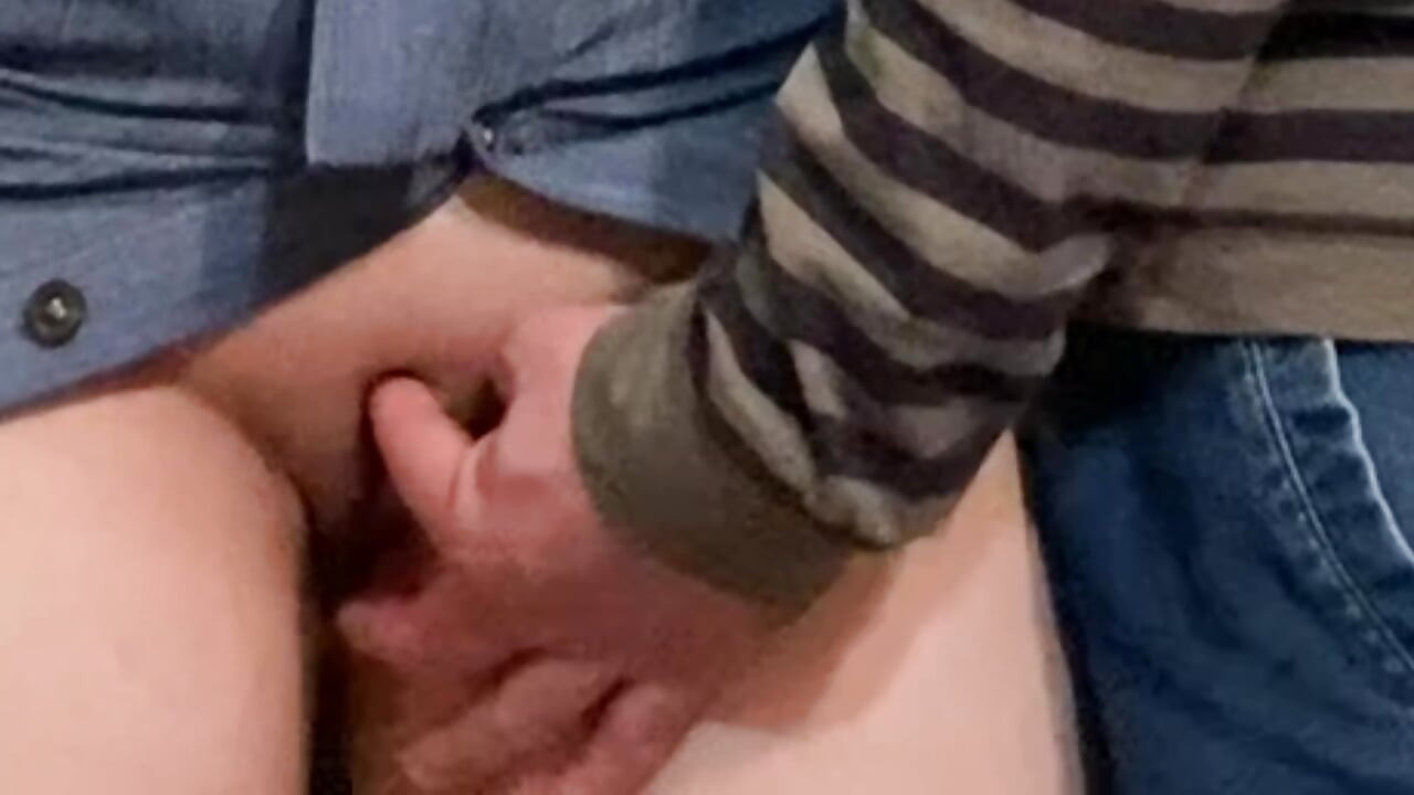Dirty Fantasy! Old Perv Rubbing Perfect Pussy in Subway