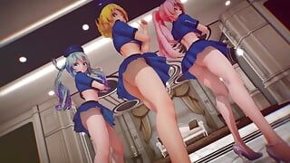 MMD R-18, anime, filles qui dansent, clip sexy 286