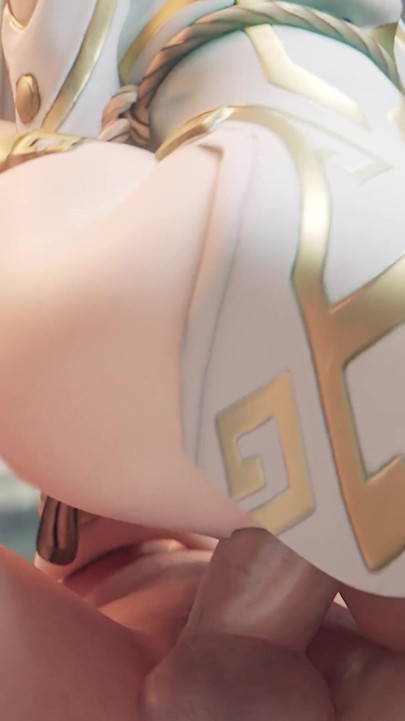 Mercy From Overwatch - Duży tyłek odbijający kowboj i anal jebanie po wygranej - animacja porno 3D