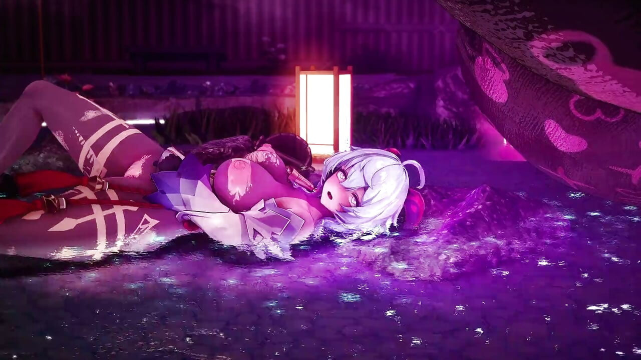 Genshin impact -hot spring canavar azgın sikiş ganyu - 3d hentai animasyonları