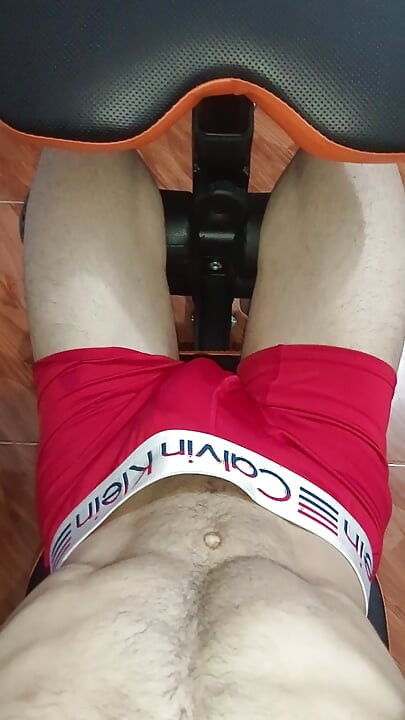 Submissive fitness big cock in the gym, six pack