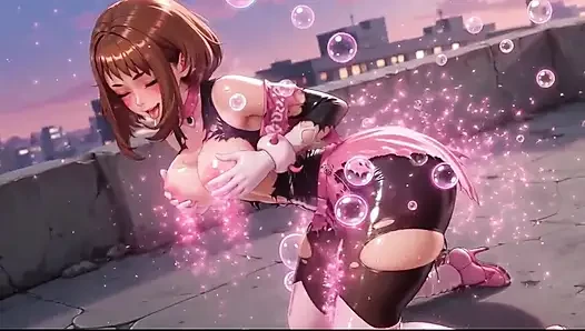Uraraka My Hero Academia Oiled Slutty Tease Compilation Extended Version