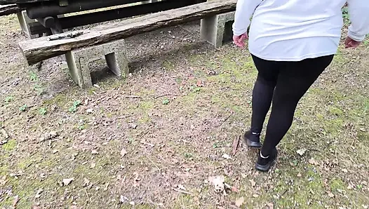 Arsch, Titten und Pussy peitschen auf dem Grillplatz