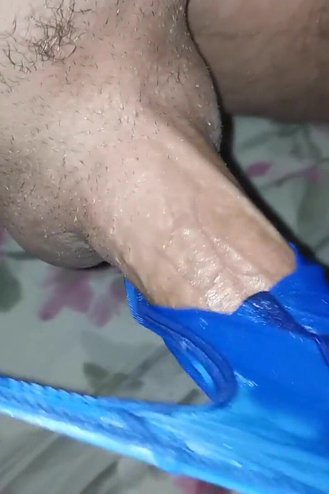 Cum in my blue thong
