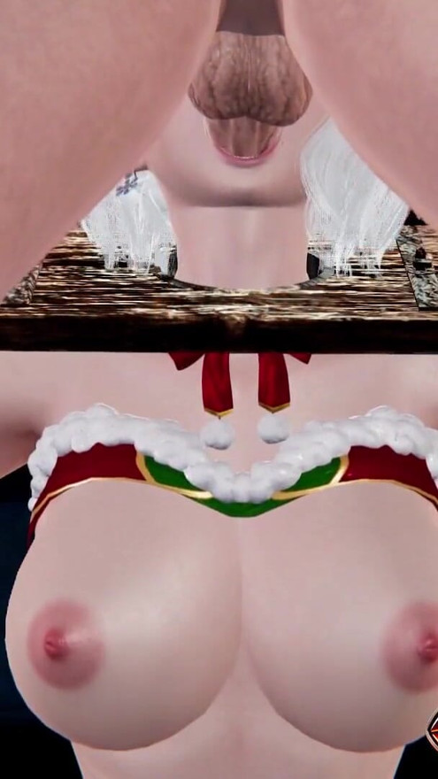 Big Tits Mrs. Claus in Xmas 3D Animation - Tongue Dick Licking, Bondage Blowjob with Close-Up Pussy Shots, Handjob Cumshot | Clip 1