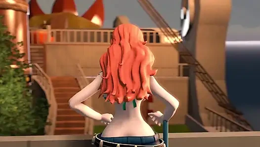 One piece futa robin x nami