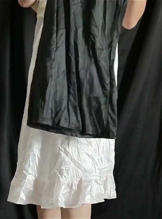 Indonesian Girl with a Big Butt Trying on a New Satin Dress, Latest Viral Indonesian Porn