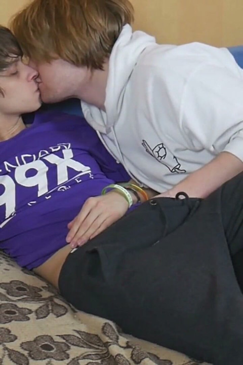 Breeding cute young lad and filling his tight hole with cum