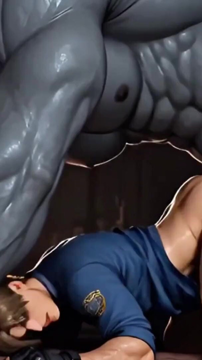 Leon Kennedy filled deep slow and leaks steady after muscle brute’s hard pounding | Clip 1