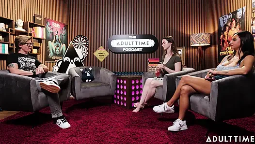 Hailey Rose ve Hazel Moore Short Kings, Ücretsiz Kullanım ve Coregasms | Adult Time Podcast