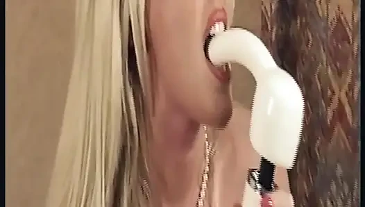 File çoraplı sarışın vibratörle amıyla oynuyor