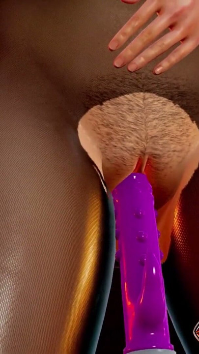 Dr. Jibril i 3D-hentai – nyd kysseleg, store brystvorter og fisse, dildo-onani i flåede strømpebukser | Klip 1