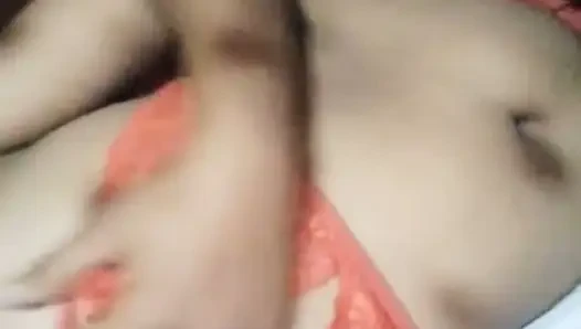 Romantic Indian girl in bed at night