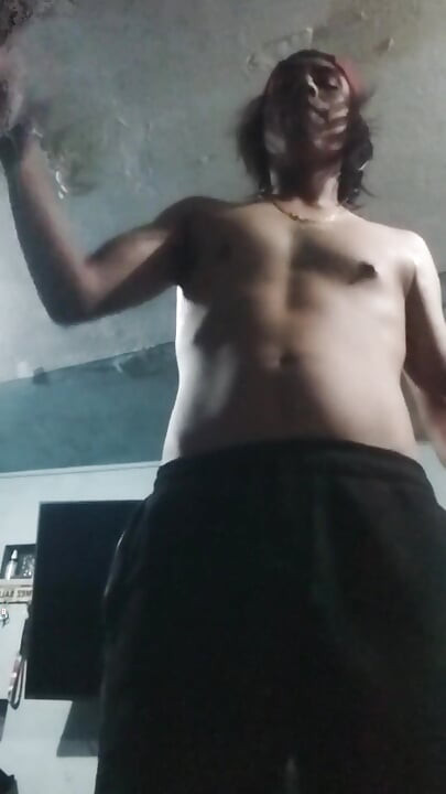 Stepdaddy Exercises Almost Naked