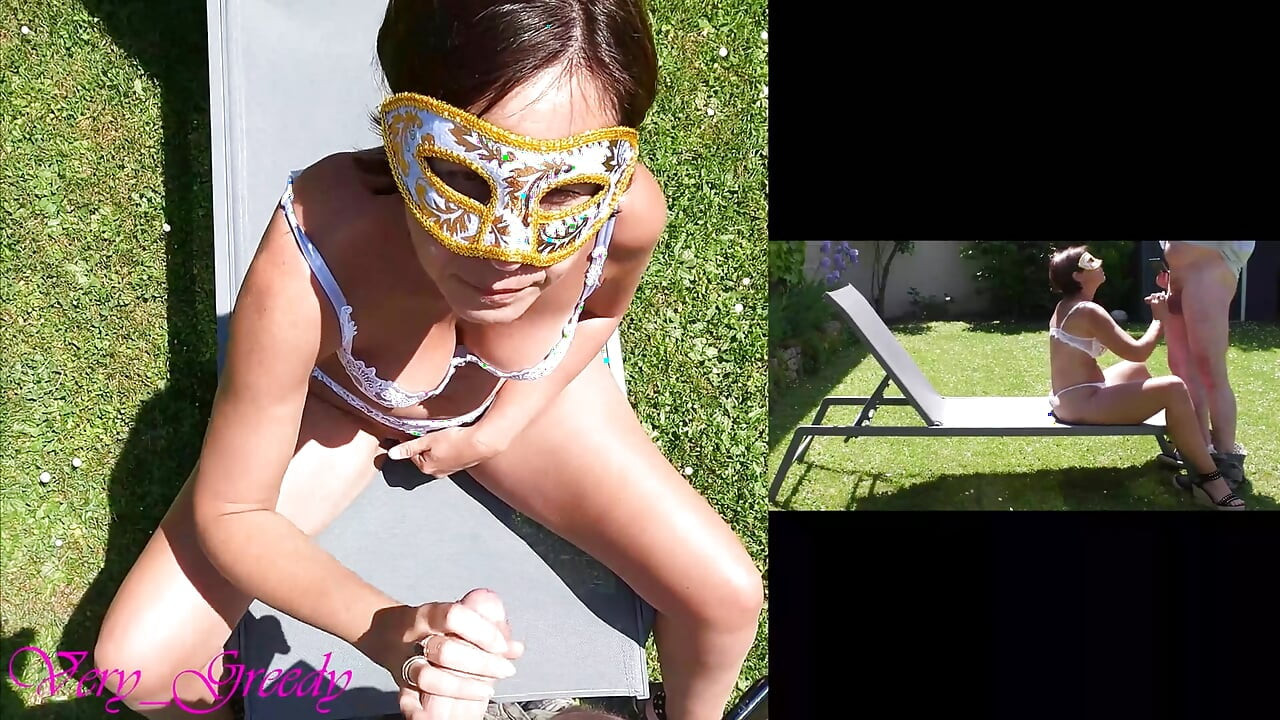 Beautiful MILF in Sexy White Lingerie Gets Fucked Doggystyle Outside and Cums on Her Big Ass