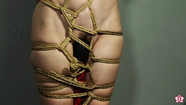 Slave Mila Tightly Tied in Orgasm Torment with Rope Bondage and Bound Orgasms