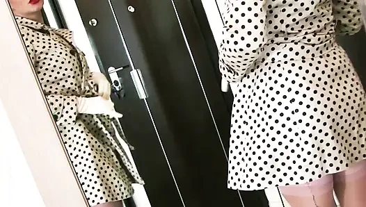 Joi si cewek domian dengan stoking ketat