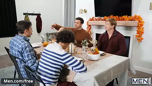 Friendsgiving – Meeting With Nate Grimes And His Friends Ends Up In A Wild Raw Fucking Gay Party - Men