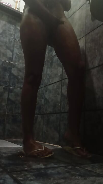 Hot girl taking a shower