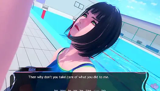 Murmur 12: Киску Хелен натирают хуем Адама у бассейна