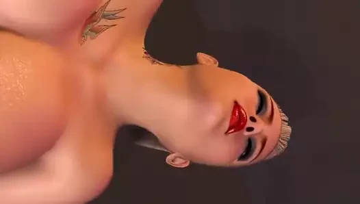 Hot Animated porn video – Big Tits Blonde Cant Hold in the Cum While Sucking and Fucking.
