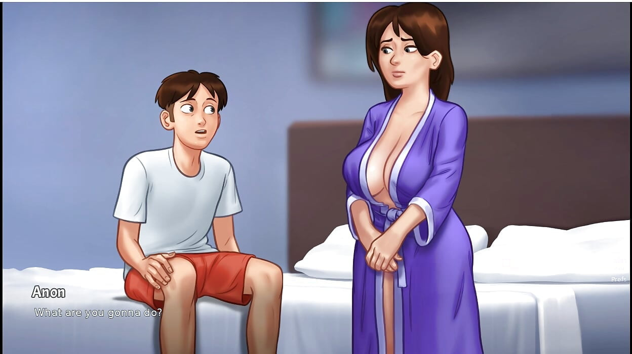 Summertime Saga - gameplay - roleplay - debbie scene - kissing and exposing her boobs
