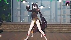 Genshin Impact - Cute Hu Tao - Danza sexy + Spogliarsi gradualmente (HENTAI 3D)