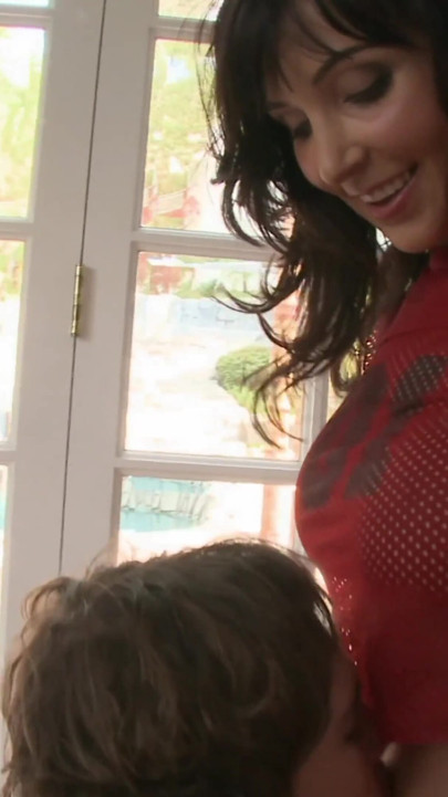 Beautiful MILF with big boobs cheats her husband with muscular pool guy