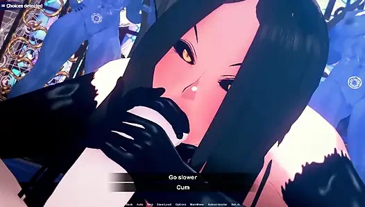 Dämonin prinzessin spielt mit meinem großen schwanz