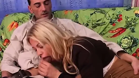 Horny MILF Dripping Cum After Intense Couch Pounding