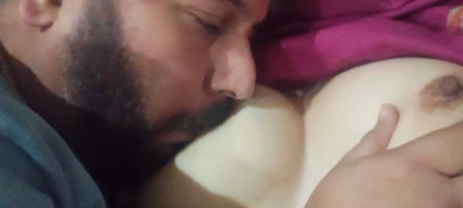 Sucking big boobs