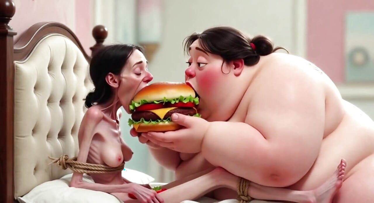 רזה במיוחד לעומת מפגש האכלה מסיבי של SSBBW