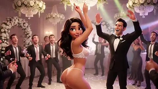 Cuckold Husband Lets All Guests Touch His Bride on All Fours at Wedding Reception (AI generated)