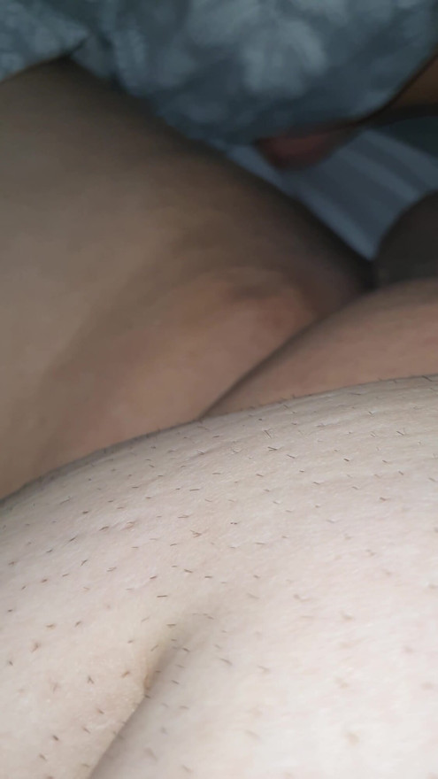 Step mom saw step son shaved down and handjob his dick in bed | Clip 1