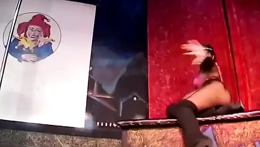 Stripper girl dances and her show turns into a fuck with a spectator