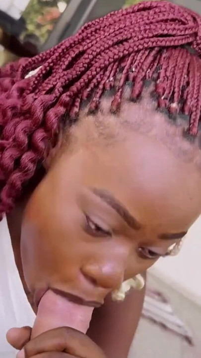 I took this REDHEAD EBONY 18YO model from a messy SLOPPY BJ straight into deep DOGGYSTYLE | Clip 1