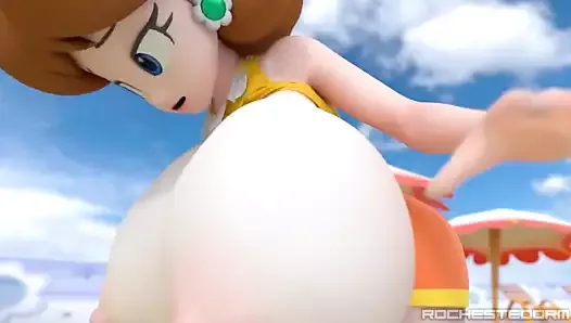 Princess Daisy breast expansion with sound (MMD)