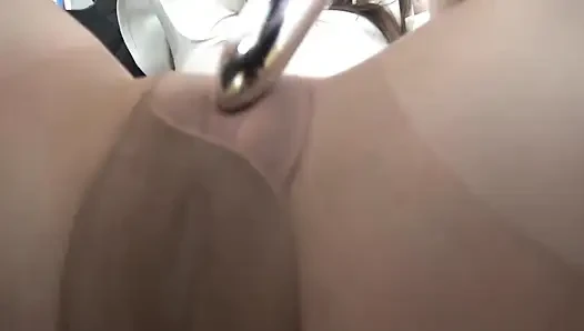 Dangling Smoking Vibrator Masturbation in the Office