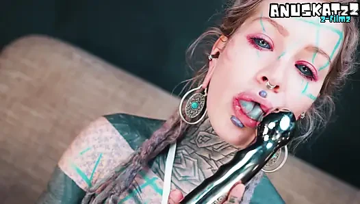 Rough Steel Dildo Anal & Messy Gape Closeup