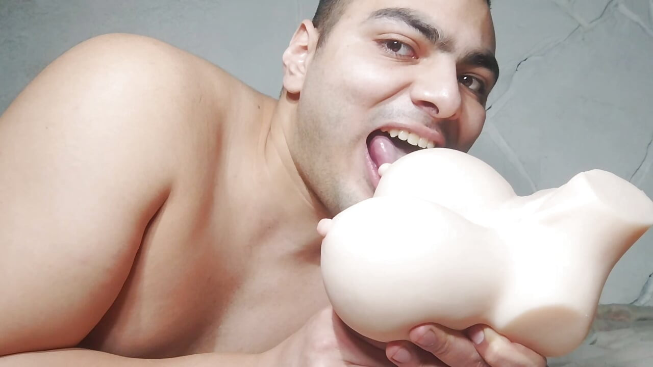Tits Massage - Sucking Sex Doll's Tits - Big Penis Masturbation