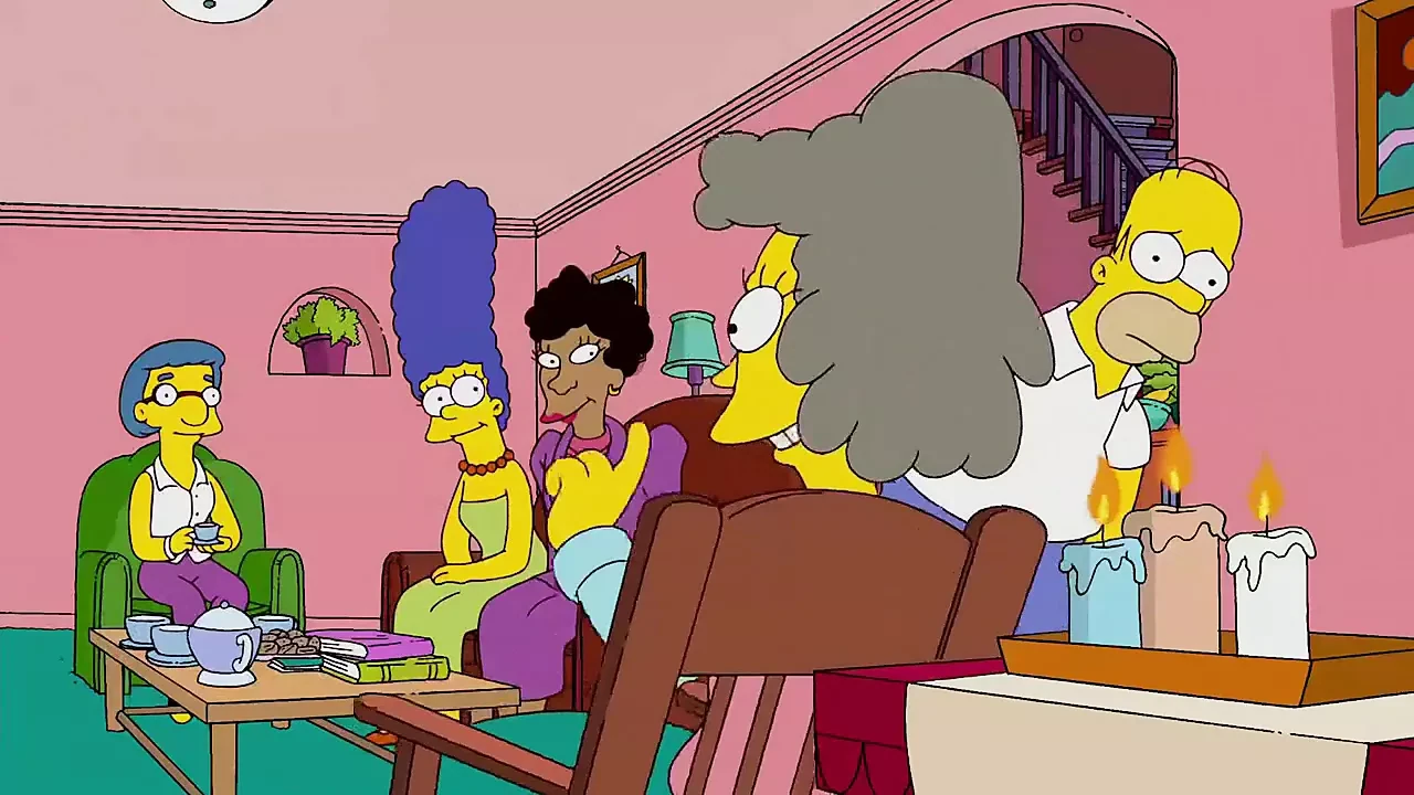 The Simpsons - Lindsey Naegle Kiss Marge Simpson