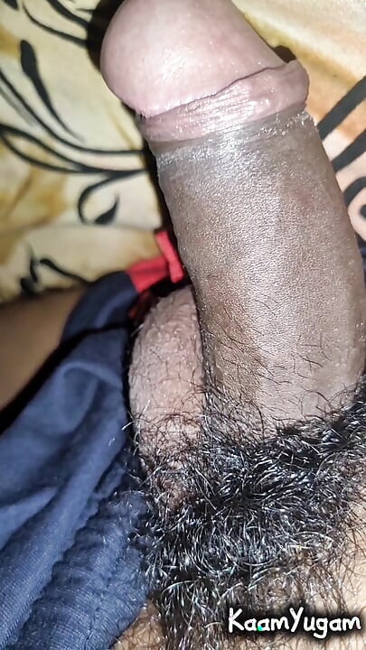 Horny boy jerking his dick alone