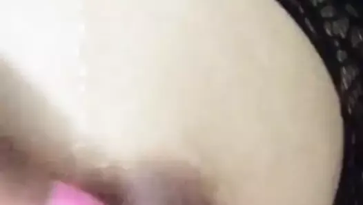 Biig boobs licking ice cube