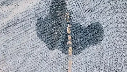 Yakın ve yavaş çekim, tek başına işeme ve 3 açıdan boşalma