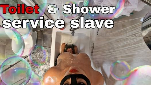 Toaleta niewolnik sikanie prysznic męski trening panna Raven zero tyłek czyszczenie lizanie niewolnik femdom flr mąż żona dominacja