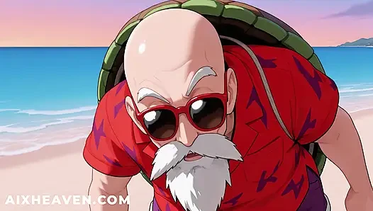 Android 18 трахает Krillin на диване в гостиной! Без цензуры Dragon Ball Z, хентай
