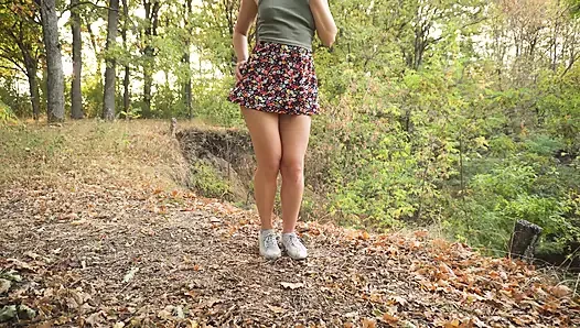 Schoolgirl Flashes Full Back Panties Outdoors Upskrt Fantasy