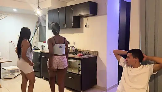 Maid squirts and gets her good fuck hidden from his wife's cuckold.