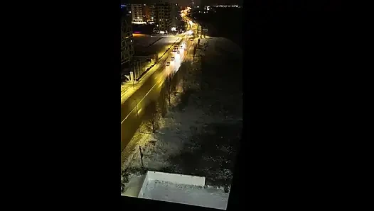 Fuck and Suck in the Front of the Hotel Window